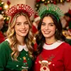 Diadema Navideño Rayado de Colores Brillantes Diadema Merrychristmas Decoración de Fiesta Navideña Diadema con Letra en Inglés