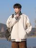 Chaqueta para Hombre Jack Chuanyang Chaqueta Casual Nueva de Color de Contraste con Cremallera y Cuello Alto para Hombre Estilo Japonés Chaqueta de Trabajo para Hombre