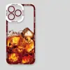 Café Gelado Adequado para Capa de Celular Apple 17 Iphone16Promax Desenho Animado 15Plus Casal Novo Estilo 14