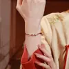 2026 Ano do Cavalo do Zodíaco Fio Vermelho 999 Pulseira de Estilo Chinês Novo Tendência Nacional para Mulheres, Presente de Luxo Leve de Nicho