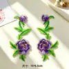 Roupa de Apresentação de Palco Patch de Tecido Flor Peônia Bordada Patch para Passar Estilo Retrô Patch Vestido Cheongsam Traje Antigo Peça Bordada