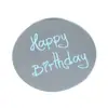 Decoración Acrílica para Cupcakes de Feliz Cumpleaños Redonda Grabada con Láser Decoración de Regalo para Fiesta de Cumpleaños