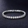 Pulsera de estilo simple de moda europea y americana transfronteriza, accesorios de ropa con joyería de mano de diamante, pulsera redonda de circón 5.0