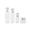 Set de Botellas de Crema de Agua Hombro Redondo 120ml100ml40ml50g30g Esencia Loción Corporal Botella Se Puede Imprimir