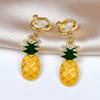 Dulces y Lindos Clips para Orejas Triangulares con Corazón de Durazno y Perla en Forma de Corazón, Simples, Lujo Ligero, Versátiles, No se Necesita Perforación, Aretes Frescos y a la Moda