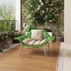 Cadeira Sofá de Rattan para Exterior Cadeira de Varanda Dupla Cadeira de Lazer Simples Sala de Estar Rattan Pátio Impermeável Elegante Cadeira de Descanso