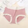 Calcinha Feminina Confortável de Modal Sem Costura Respirável Cintura Média Macia com Forro Antibacteriano na Virilha Cor Sólida que Modela o Quadril e Controla a Barriga