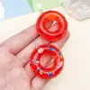 Anillo Flotador de Natación Transparente de Color Cartoon de Resina Artificial Creativa de 7 Colores Mixtos Colgante para Llavero DIY Accesorios de Joyería