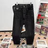 Jeans Elástico Masculino Primavera e Outono Novo Reto Largo Durável Calça Longa para Trabalho Casual Versátil Jeans Atacado