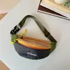 Nueva Bolsa de Pecho para Niños Bloque de Color Dopamina Moderna Genial Niños Niñas Bolsa de Cintura Pequeña Transfronteriza Ligera para Exteriores Bolso Cruzado