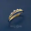 Anillo de Corona Refrescante Estilo Japonés Transfronterizo Lujo Ligero Corona de Princesa Anillo Simple Retro de Nicho Versátil de Alta Gama