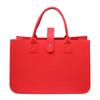 En stock Bolso de Fieltro con Hebilla Simple Tono Vibrante Bolso de Fieltro Little Red Book Bolso Tote Regalo a Mano Venta al por Mayor