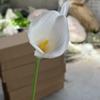 Venta Directa de Fábrica Mini Flor de Lirio de Calas Artificial de PU Accesorios para Fotografía de Bodas Flor Artificial Decorativa Lirio de Calas Individual Transfronterizo