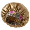 Gorro de noche satinado de ala ancha con estampado transfronterizo estilo africano, gorro de noche elástico nuevo para mujer en Amazon, gorro para belleza y cuidado del cabello