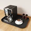 Alfombrilla de Silicona para Cafetera con Borde, Alfombrilla Multifuncional para Encimera de Cafetera, Adecuada para Accesorios de Bandeja, Silicona de Grado Alimenticio