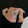 Design transfronteiriço anel de borboleta doce líquido de alta classe feminino temperamento exagerado anel aberto dedo indicador moda cool