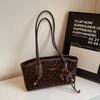 Bolsas Texturizadas, Grande Capacidade, Bolsas Femininas Mais Vendidas, Novas Bolsas de Ombro Fashion para o Dia a Dia, Bolsas Tote Versáteis e Casuais com Estampa de Leopardo