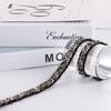 En stock ventas directas 1. Cinta de seda brillante de 5 cm, cruz de felpa tejida, estilo Chanel, cinturón decorativo para manga de falda de mujer