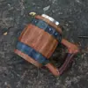 Taza de Cerveza de Resina con Forma de Barril de Madera Taza de Cerveza de Acero Inoxidable con Imitación de Madera Taza con Forma de Barril Taza con Forma de Tambor Cafetera Taza de Barriga