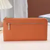 Carteira Longa RFID Personalizada Transfronteiriça para Mulheres com Padrão Lichia Couro Bovino de Primeira Camada Bolsa de Mão para Mulheres com Grande Capacidade Porta-Moedas