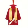 Temu Transfronterizo Más Vendido Temporada de Graduación Uniforme Doctoral Acrílico Plano Colgante Decorativo Creativo
