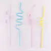 PP PETG duas cores modelagem palito de canudo desenho animado fruta fofa descartável plástico criativo decorativo tubo bar festa