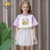 Maravilloso y Lindo Conjunto de Manga Corta para Niñas 2026 Nuevo Estilo Vestido de Tul Abullonado para Bebé Vestido Dulce de Princesa Moderno