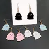 AliExpress artículo más vendido Halloween Collar para niño Pendientes de fantasma de personalidad europea y americana Pasador de oreja Accesorios femeninos Ventas directas de fábrica