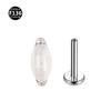 Aleación de titanio F136 piedra natural varilla de 1.0/1.2 mm de grosor ojo de caballo perforación labio oreja clavo lengua clavo comercio exterior popular en stock
