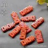 Pingente de Jade 9X24mm Jade Vermelho Pingente Único DIY Brincos Estilo Antigo Acessórios de Broche