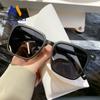 Novos Óculos de Sol da Moda Celebridade da Internet Estilo Coreano Quadrado Armação Grande Finos Óculos de Sol Proteção Solar Óculos com Proteção UV