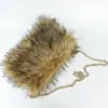 Bolsos de Mujer de Comercio Exterior Transfronterizo Europeo y Americano Bolso de Mano Clutch Bolso de Mano Retro de Amazon Bolso de Mano de Piel Esponjoso de Gran Capacidad