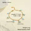 Collar de Acero Inoxidable Estilo Vacaciones Colorido Estrella de Mar Transfronterizo Europeo y Americano de Venta Caliente Que No Se Desvanece, Pulsera Estilo Océano Ins al por Mayor