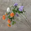 Flores de Rosa Artificiales de Seda de Alta Gama con Múltiples Cabezas para Decoración del Hogar y Exteriores