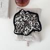 Anillo para el pelo de satén con estampado de leopardo en blanco y negro, elegante, estilo coreano, para mujer, estilo retro, combina con todo, con cuerda para el pelo, accesorios para el cabello