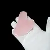 Placa Gua Sha de Dedo Rosa Intenso Grado A, Herramienta Gua Sha de Masaje de Belleza de Cristal Rosa Natural, Masajeador de Puntos de Acupuntura de Jade para Rostro y Cuerpo