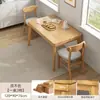 Mesa de Jantar Dobrável de Madeira Maciça Mesa Quadrada Pequena para Casa Mesa Redonda Variável Mesa de Jantar Telescópica Multifuncional para Restaurante