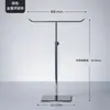Lenço de seda bolsa de lenço suporte de exibição em T suporte de exibição de joias para colar aço inoxidável loja de roupas armazenamento de gravata chapéu