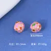 Contas Espaçadoras Filigrana Cloisonné Gota de Óleo 8mm Cor de Esmalte Azul Queimado Contas Soltas Acessórios Alta Retenção de Cor Contas Redondas Contas para DIY Feitas à Mão