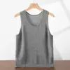 2025 Nuevo Estilo Cuello en U Liso Cachemir Hombres Chaleco de Punto Sin Mangas Ropa Interior Cómodo Agradable a la Piel Jersey