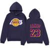 Suéter masculino tamanho europeu camisa NBA folgada plus size outono e inverno forrado com lã suéter JANES estampado moda de rua suéter masculino