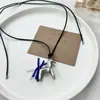 Colar com Pingente de Pônei Estilo Coreano, Corrente de Suéter com Design de Alto Padrão, Acessórios Longos de Gola Alta da Moda Feminina de Nicho