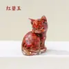 Grava de cristal natural transfronteriza pegamento gato lindo gato decoración de escritorio para el hogar oficina adornos de resina venta al por mayor