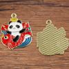 38 DIY Liga Óleo Gotas Jóias Acessórios Ano Novo Chinês Panda Pingente Colar Pulseira Acessórios