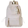 Mochila Escolar de Aspecto Alto Femenina Secundaria Simple Coreana Ins Chica Mochila Versátil Estudiante Universitario Ligera Mochila para Computadora
