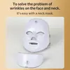 Mascarilla de Belleza LED Dispositivo de Belleza Dispositivo de Rejuvenecimiento de Piel con Fotones Espectrómetro Facial Casero Recargable para Iluminar y Tonificar el Rostro