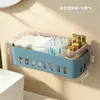 Caja de almacenamiento de hisopos de algodón BNBS para montar en la pared, estante de almacenamiento en pared sin perforaciones para hilo dental y pasadores para el cabello