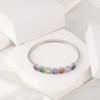 Pulseira geométrica quadrada de cobre com zircônia colorida, moda europeia e americana, nova, para mulheres, ornamentos de mão com diamantes coloridos, atacado