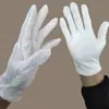 Luvas de pano antiestáticas ultrafinas sem poeira listradas para operação em oficina eletrônica sem poeira fibra sem fiapos purificação branca