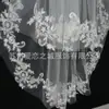 Comercio exterior al por mayor velo de novia tocado de encaje de hueso de ballena vestido de novia blanco de una sola capa